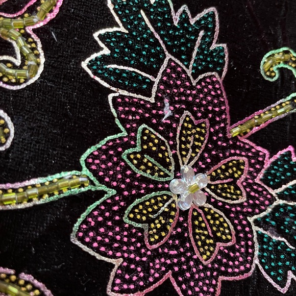 Velvet Beaded Evening Clutch Bag - New, never worn - Picture 4 of 4